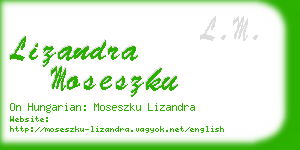 lizandra moseszku business card